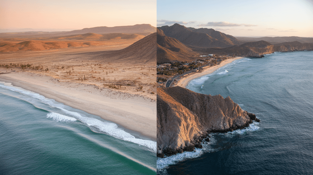 Contrasting coastal landscapes of Baja